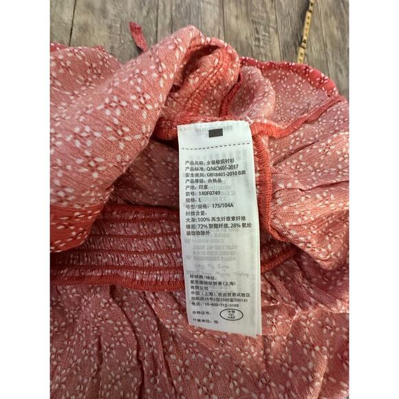 Abercrombie & Fitch Women's Orange V-Neck Long Sleeves Blouse Top Size Large - Picture 10 of 14